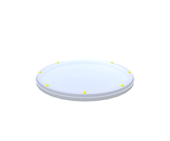 Ronde bolvormige acrylaat lichtkoepel 3-wandig - opaal 0400 mm