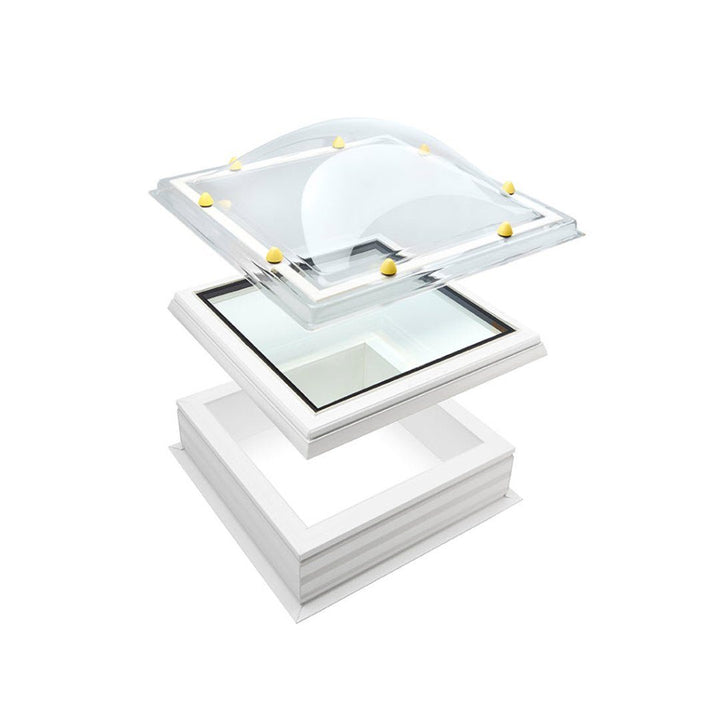 Skylux iDome opengaand met pvc-opstand 20/00 EP incl. LED & insectengaas 0600 x 0900 mm
